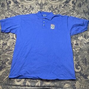 Vtg Y2K California Gold Rush Hollywood Park Horse Polo Shirt Mens Size 2XL